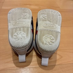 アシックス すくすく ホワイト&ネイビー　12.5 靴　ベビーシューズの画像