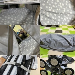 富山県(岐阜、石川可能)日本育児 洗ってたためるベビーサークル 美品ですの画像