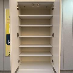 食器棚 収納棚 ホワイト 幅59cmの画像