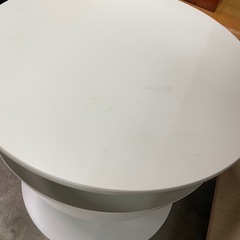 収納テーブル　ホワイトの画像