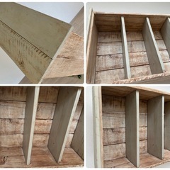 古木で作ったアンティークな雰囲気のナチュラルシェルフ 本棚、飾り棚　ガーデニングの画像