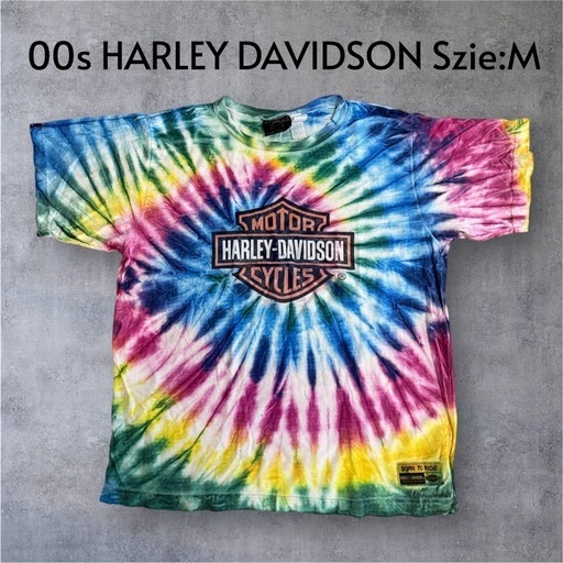00s HARLEY DAVIDSON タイダイ柄 BORN TO RIDE M