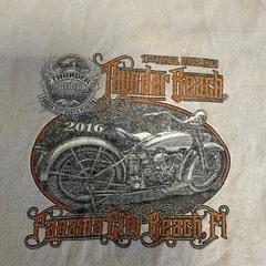 THUNDER BEACH サンダービーチ Tシャツ バイカー グレー Lの画像