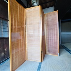 中古　竹製パーテーション良品の画像