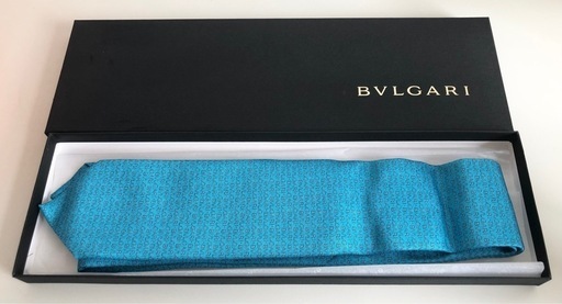 極美品✨BVLGARI セッテピエゲ ハート ネクタイ ブルー 美品✨BVLGARI ネクタイ ブルガリ セッテピエゲ サーカス 可愛い