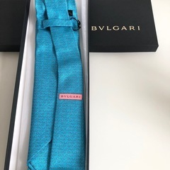 極美品✨BVLGARI セッテピエゲ ハート ネクタイ ブルー 美品✨BVLGARI ネクタイ ブルガリ セッテピエゲ サーカス 可愛い
