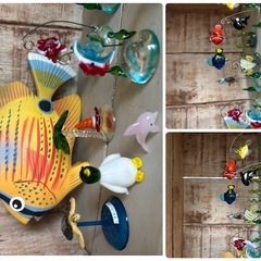 海の生物 さかなガラス製置物　バスルームにもニモ　ドリー　ペンギ　カメいろいろセットの画像