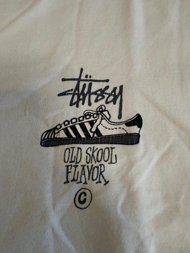 80s usa Stussy OLD SKOOL FLAVOR Tシャツ L相当