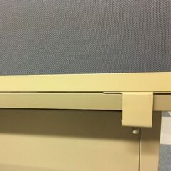 オフィス平机＆3段 鍵付きスチールワゴン＆仕切り板　ニューグレー　6セット（バラ購入可）の画像