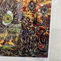 小松美羽　版画　芽吹く里山の春風の先で山犬様を見つける カタログ詳細（落札結果）｜SBIアートオークション