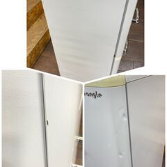 ジ331/ エディオン e-angle レトロ 2ドアインバーター冷凍冷蔵庫 2021年 ANG-RE151-B1 ホワイト 149Lの画像