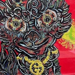 さんこう　版画 狛犬様 三心一体 小松美羽 狛犬様 三心一体 | 絵画など美術品の販売と買取 | 東京