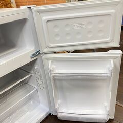 ジ334/ 山善 YAMAZEN 2ドア冷凍冷蔵庫 86L  冷蔵室60L/冷凍室26L YFR-D91 2023年の画像
