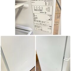 ジ334/ 山善 YAMAZEN 2ドア冷凍冷蔵庫 86L  冷蔵室60L/冷凍室26L YFR-D91 2023年の画像