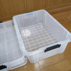 【受け渡し先決定】収納ケース3個セット 食器 衣類など 【引き取り限定】の画像