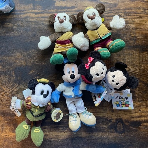 希少　ディズニー　ミッキー　ぬいぐるみ　レトロ 骨董品 着物 東京ディズニーランドディズニーシーぬいぐるみキーホルダー