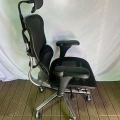 エルゴヒューマン オフィスチェア  ヘッドレスト付き エラストメリックメッシュの画像