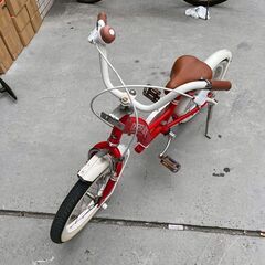 DEPPER キッズ用 自転車 赤 16インチの画像