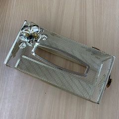 美原店 アイアン ティッシュカバー ゴールド バラ　アンティークの画像
