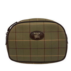 バーバリー BURBERRY ポーチ メガチェック カーキグリーンの画像