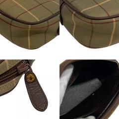 バーバリー BURBERRY ポーチ メガチェック カーキグリーンの画像