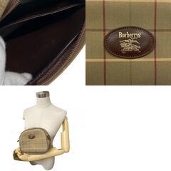 バーバリー BURBERRY ポーチ メガチェック カーキグリーンの画像
