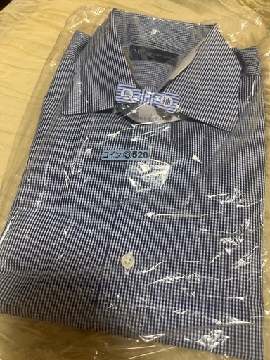 【結婚式】ミラーミラー　mirrormirror メンズシャツワイドカラーギンガム　Ｌサイズ