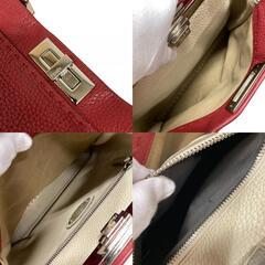 フェンディ FENDI ハンドバッグ ピーカブー セレリア 8BN226 レッドの画像