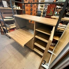 【武蔵小山店】 レンジ台 キッチンボード GREACK グリック　食器棚 キッチンラック 炊飯器台 家電収納 ラック キャビネット ヴィンテージ風 インダストリアル レンジボードの画像