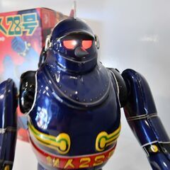 ●未使用デッドストック(^^♪●ビリケン　ブリキ　電動リモートコントロール　鉄人28号　青　ビンテージ品●相模原●の画像
