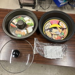 ロ2508-023 しゃぶ鍋 ツル付き グリルパン RM-6046 動作確認済み キズ汚れ有りの画像