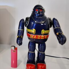 ●未使用デッドストック(^^♪●ビリケン　ブリキ　電動リモートコントロール　鉄人28号　青　ビンテージ品●相模原●の画像