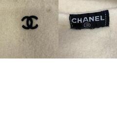 シャネル CHANEL ベレー帽 ココマーク刺繍 ヴィンテージ ホワイトの画像
