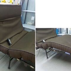 電動ベッド ATEX 折りたたみ電動リクライニングベッド アテックス シングルサイズ ダークブラウン　西岡店の画像