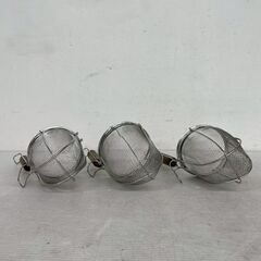 ステンレス製 てぼ 3点セット まとめ売り 厨房 厨房機器 店舗 店舗用品 キッチン用品 調理器具 テボ ラーメンテボ 湯切り フック付 Y2001の画像