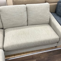 3人掛けソファー ファブリック オットマン付の画像