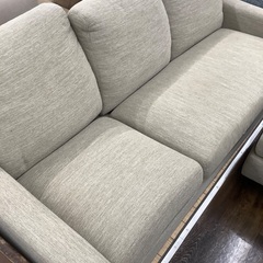 3人掛けソファー ファブリック オットマン付の画像