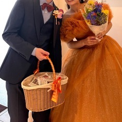 【結婚式に】【ピクニックに】バスケットバッグの画像