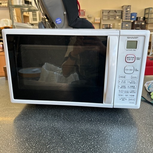 T2508-014 SHARP 電子レンジ RE-S55BJ-W 2019年製 動作確認済み キズ汚れ有り