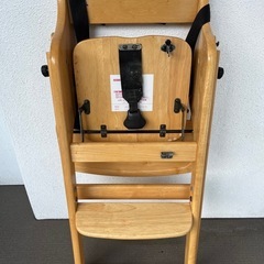木製 ベビーチェア ハイチェア テーブル付チェア 折りたたみ式の画像