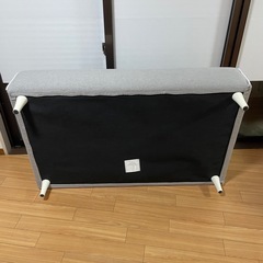 フラットソファ ミニベッド ビッグオットマン 背もたれフリー 枕付き グレーの画像