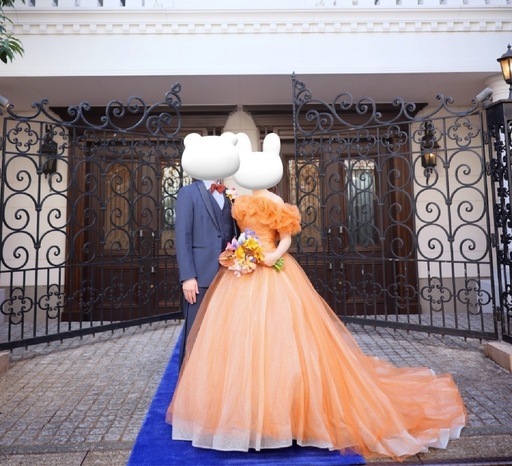 結婚式】YNSオレンジカラードレス9号 (みき) 南浦和のドレスの中古