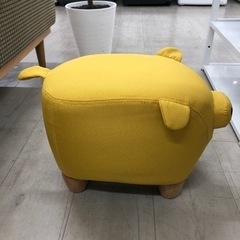 スツール　イエロー　ブタモチーフ【トレファク堺福田店】の画像