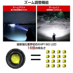 ★ほぼ新品★7/14購入、野外使用無し★自宅での試し点灯のみ★ズーム式★強力懐中電灯＆作業灯★の画像