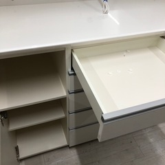 Pamounaレンジボード2枚扉ホワイト【トレファク堺福田店】の画像