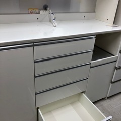 Pamounaレンジボード2枚扉ホワイト【トレファク堺福田店】の画像
