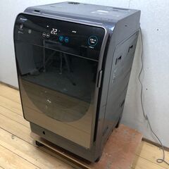 【美品】SHARP シャープ ドラム式洗濯乾燥機 12kg/6kg ES-X12C-TL 2025年製 【糸島市内 送料無料】モデル 大容量 家族向け ブラック  黒 ドラム式 洗濯乾燥機 12kg 乾燥6kg  最新モデル 黒 ブラック 節水 省エネ  88124-1-450の画像