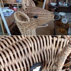 キリン ラタン家具 花台 鉢置き 籐家具 オブジェ アンティーク 希少 アニマル キリン ラタン家具 花台 鉢置き 籐家具 オブジェ アンティーク