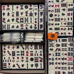麻雀セット - 牌、サイコロ、点棒付きの画像