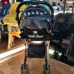 木製ホルダーストラップ付き👶💕Aprica　ベビーカー 黒・グレーの画像